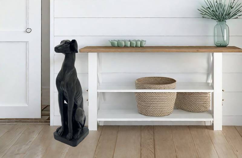 Deco Greyhound Dog Statue 82cm - Image 4