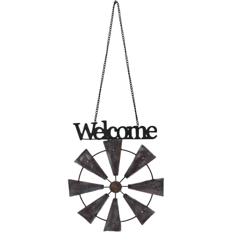 Welcome Windmill Wall Art 62cm