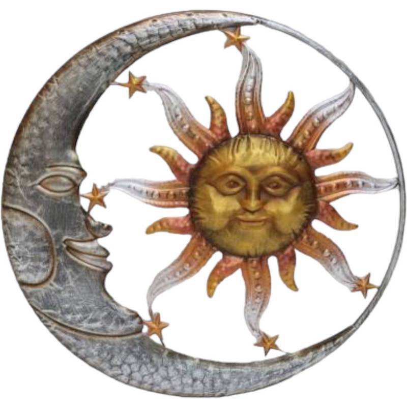 Set 2 Sun & Moon Wall Art 56cm