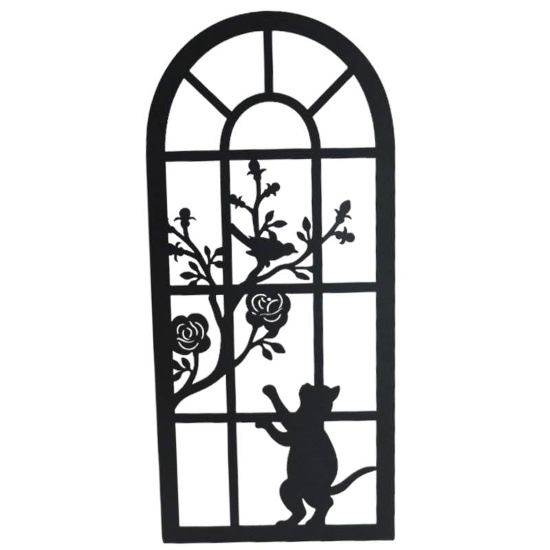 Cat By The Window Wall Art 56cm