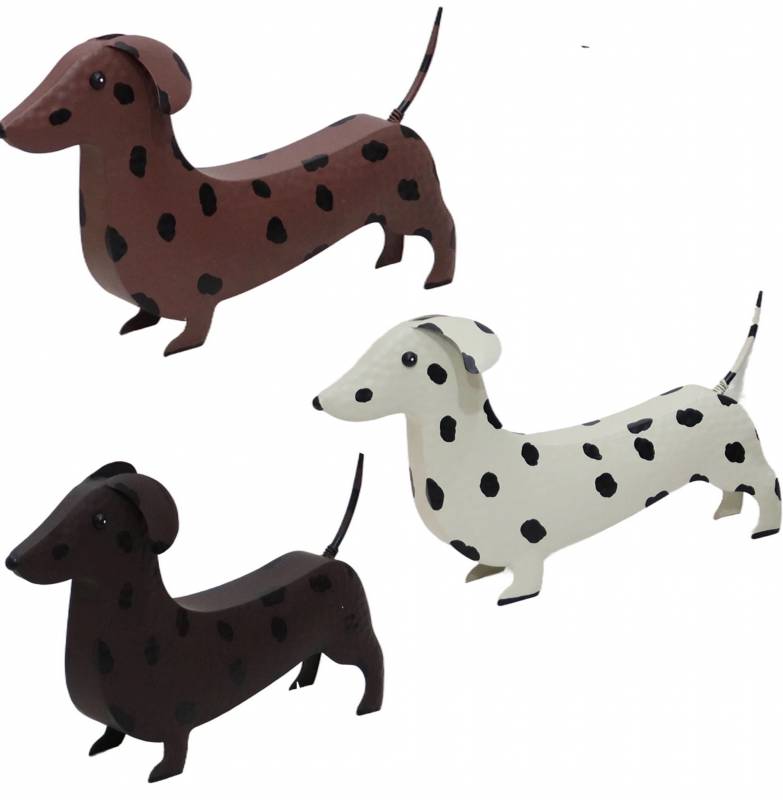 Set 3 Dachshund Puppies Ornament 30cm