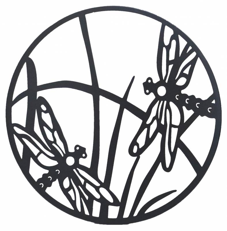 Round Dragonfly Wall Art 40cm
