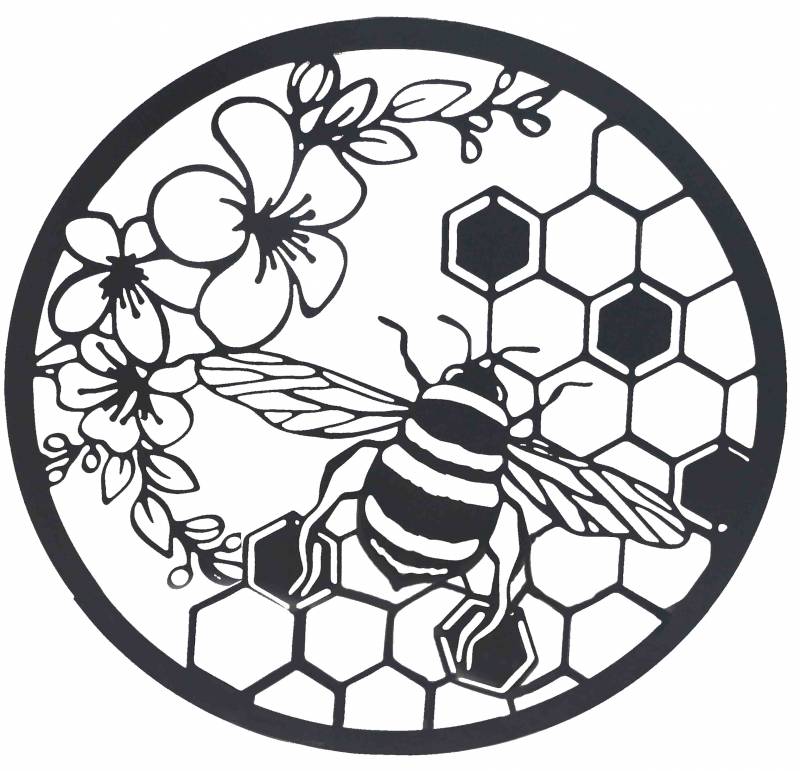 Beehive Producing Honey Wall Art 60cm