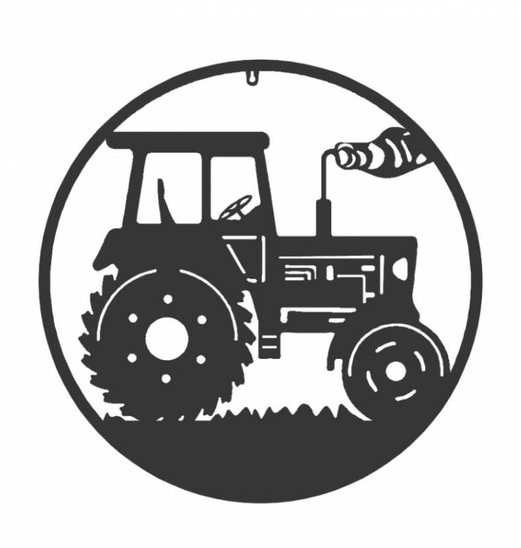 Tractor Farm Wall Art 62cm
