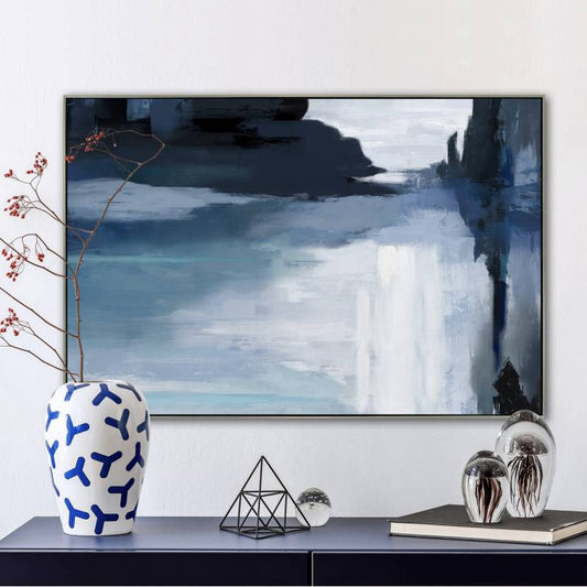 Baby Blue Framed Canvas 80cm - Image 2