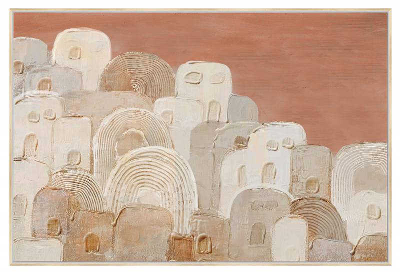 Over The Hills Framed Canvas 80cm