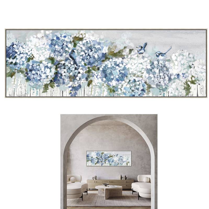Gertrude Flower Framed Canvas 150x50cm - Image 2