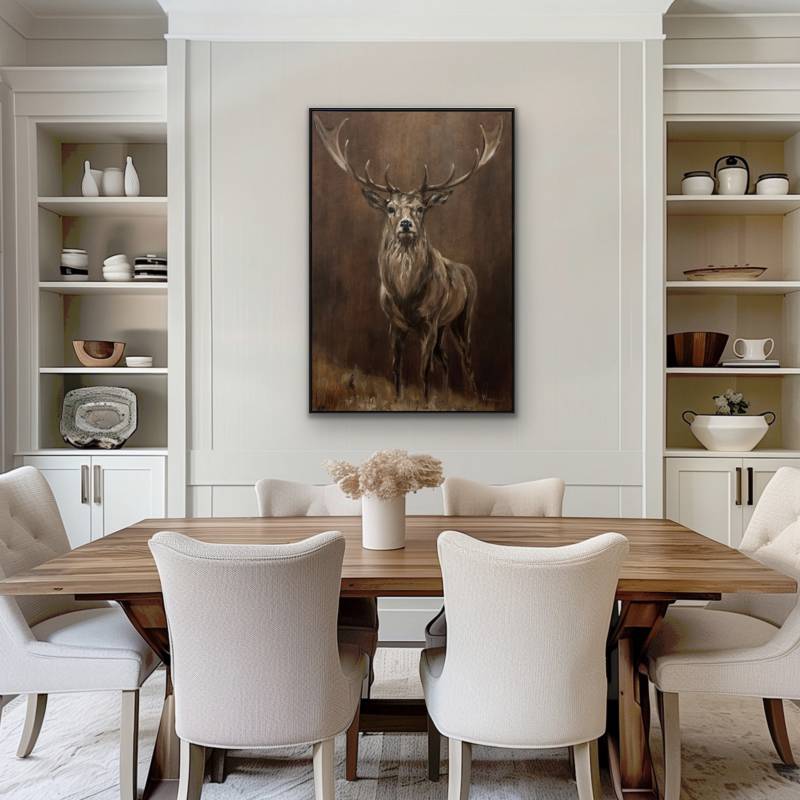 Buck The Deer Artwork Framed Wall Art 120cm - Image 4