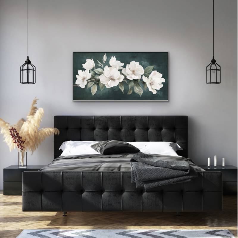 Leah Flower Framed Canvas 50cm - Image 3