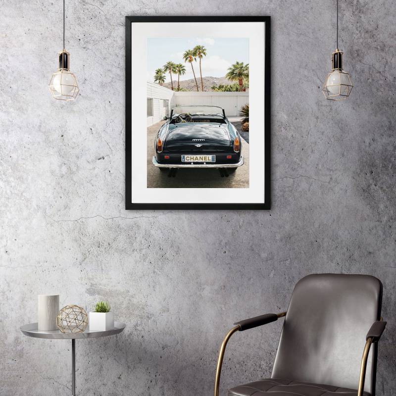 Luxury Car Artwork Framed w Glass Front 80cm - Image 4