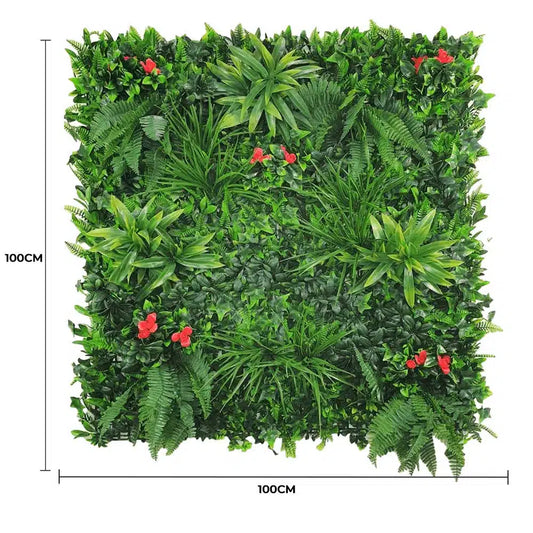 Elegant Red Rose Vertical Garden / Green Wall UV Resistant Sample - Image 2