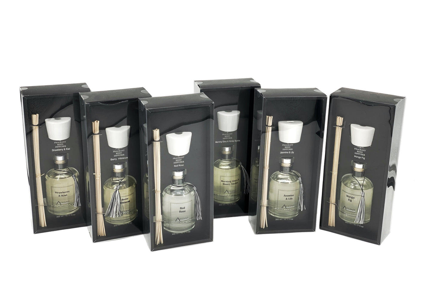 bulk 12 300ml Fragrant Oil Diffuser w/ Ceramic Cap Assorted Frag