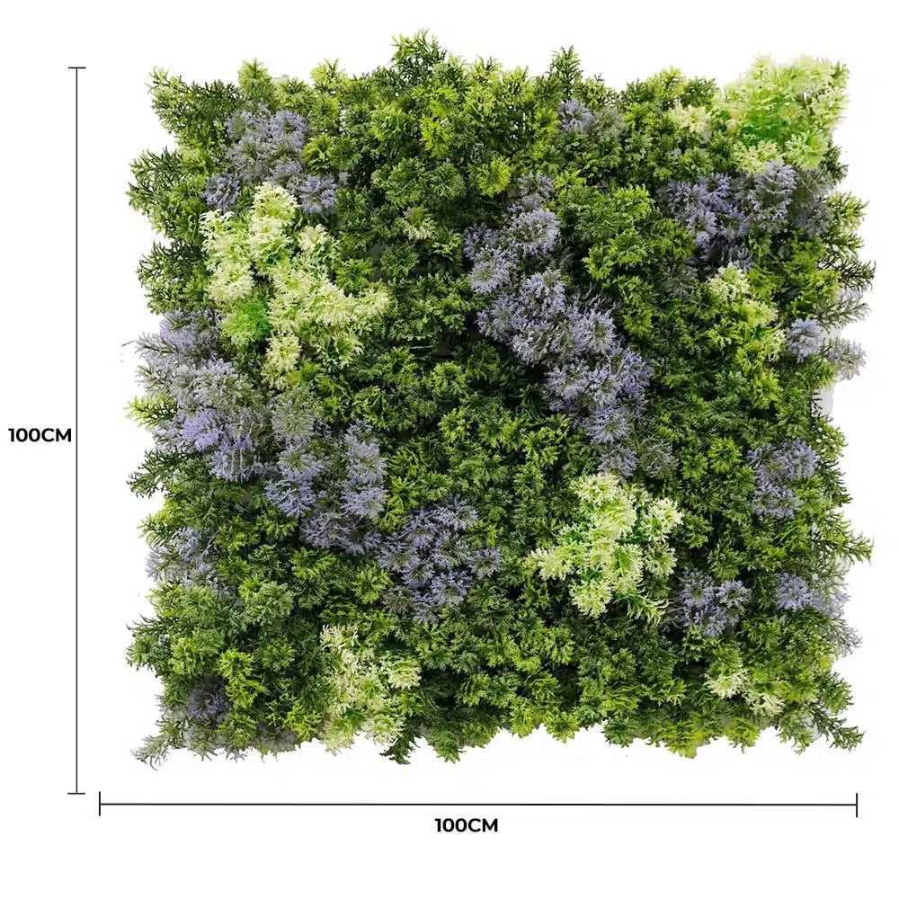 Vivid Purple and Green Moss Panel UV Resistant 100cm x 100cm (Back Order Only) - Image 2
