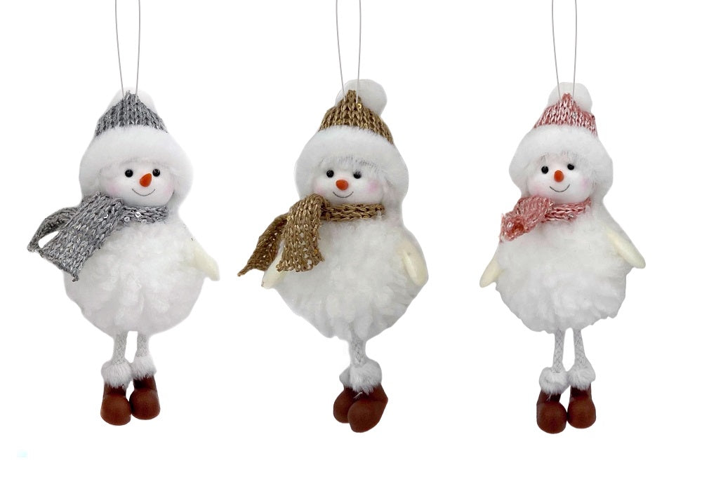 bulk 24 Xmas Hanging Showman w/ Scarf Deco 19cm
