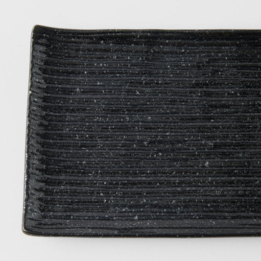 Sushi Plate 24cm Black Contour Glaze - Image 2