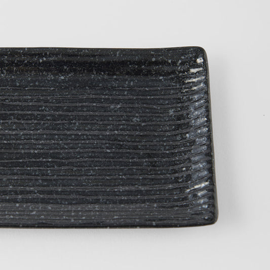 Sashimi Plate 33cm Black Contour Glaze - Image 2