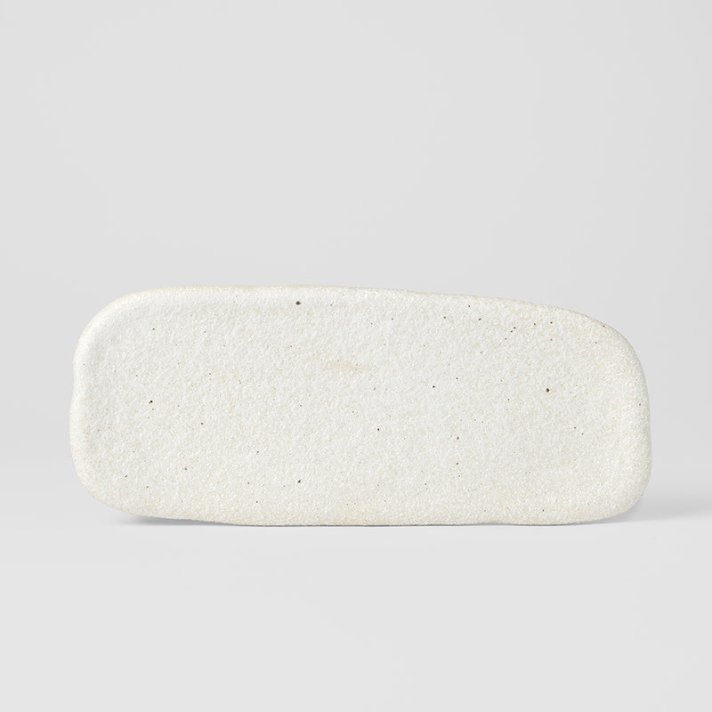 Plate Rectangular 28.5cm Shell White Glaze - Image 5