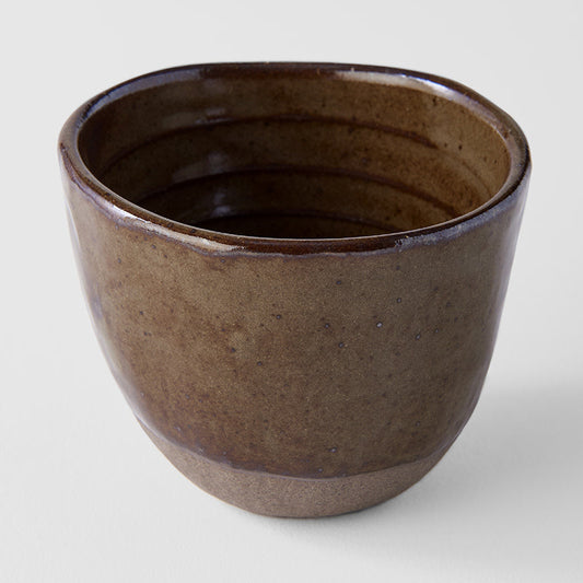 Lopsided Mug 200ml Hazel Brown Glaze - Image 2