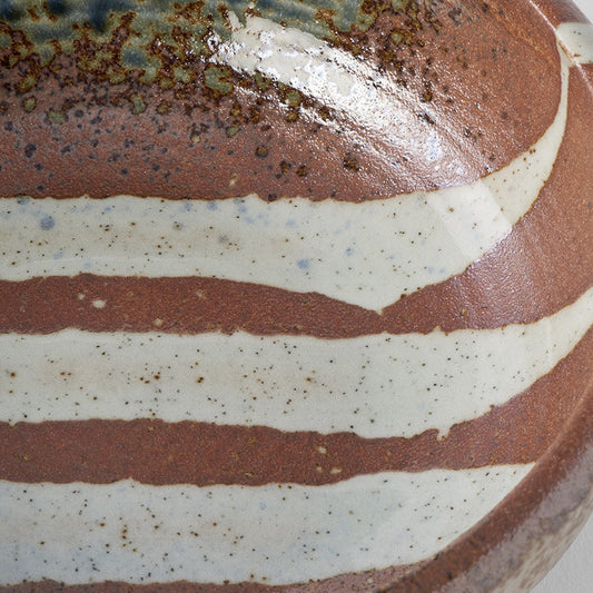 Bowl Thick Edge 24cm Striped Earth Glaze - Image 2