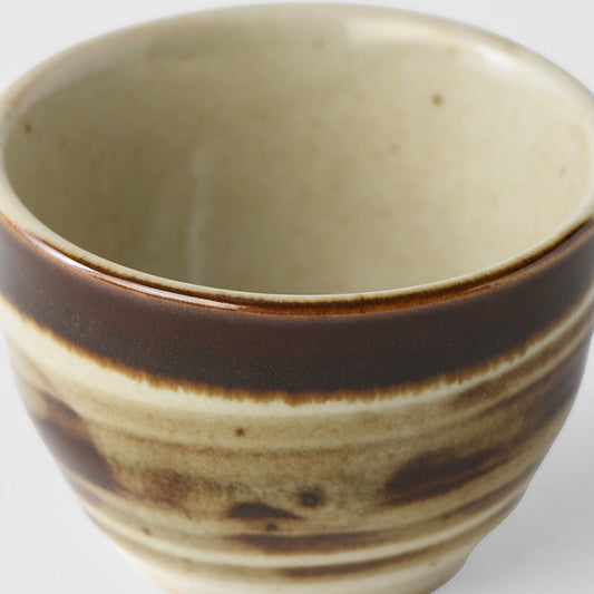 Sake Cup 4.3cm Wheat Glaze - Image 2