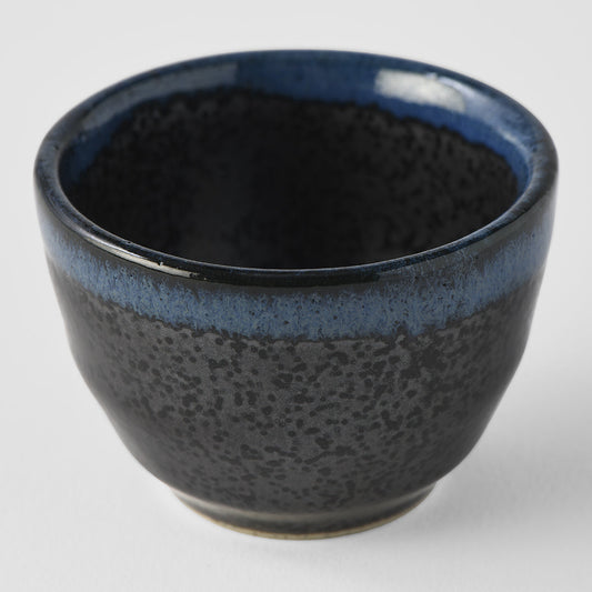 Sake Cup 40ml Black&Blue Drip Glaze - Image 2