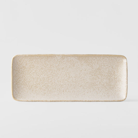 Plate Rectangular 29.5cm White Fade Glaze - Image 2