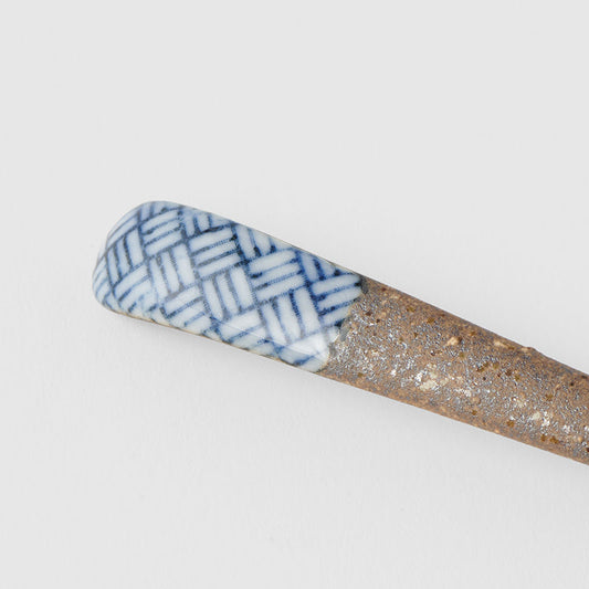 Spoon Small Bisque Indigo Basketweave - Image 2