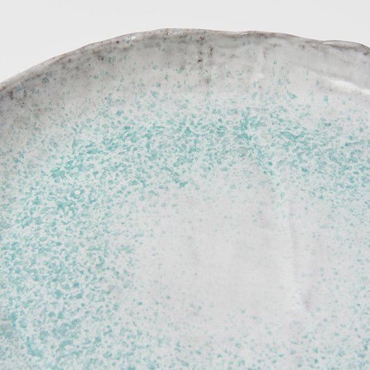 Plate Oval 30cm Aqua Splash Glaze - Image 2