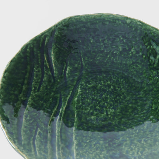 Dinner Plate Organic 27cm Oribe Green Glaze - Image 2
