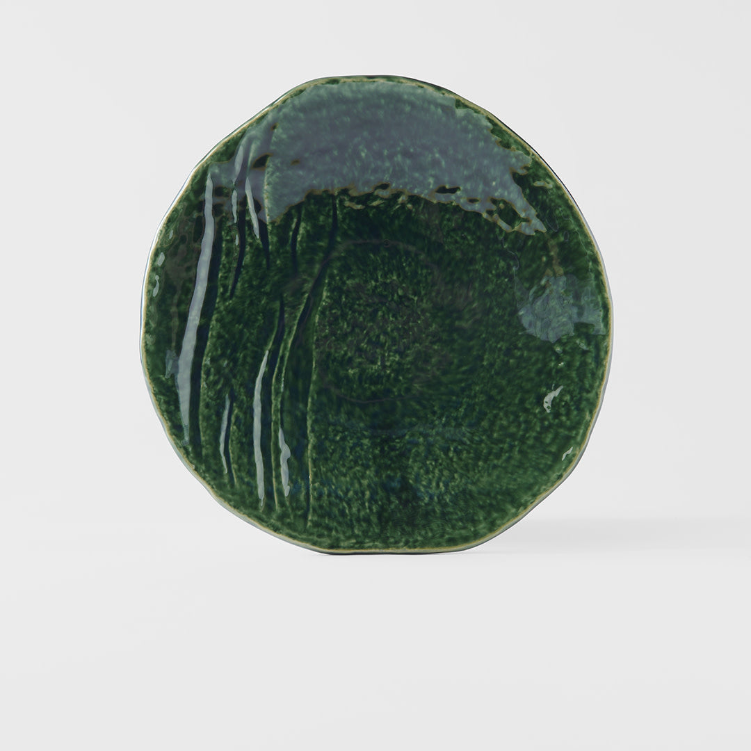 Dinner Plate Organic 27cm Oribe Green Glaze - Image 5