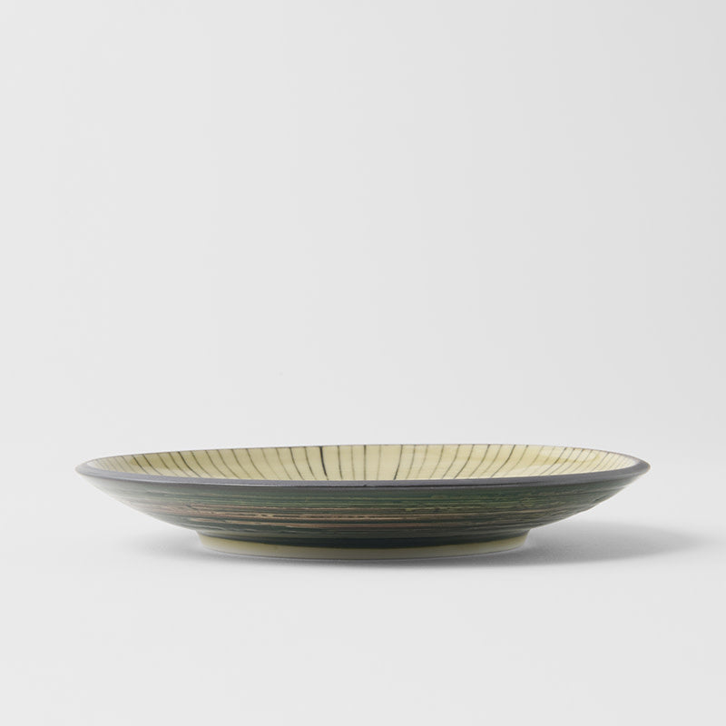 Tapas Plate 17cm Green Converging Line Glaze - Image 5