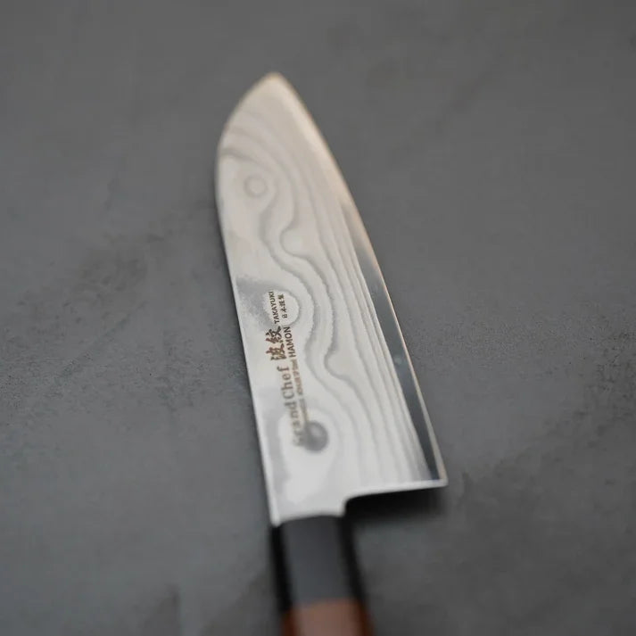 Knife Sakai Takayuki Grand Chef Hamon 17cm Santoku - Image 5