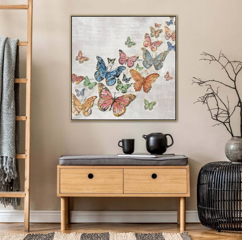 Turnbull Butterfly Framed Canvas 80cm - Image 2