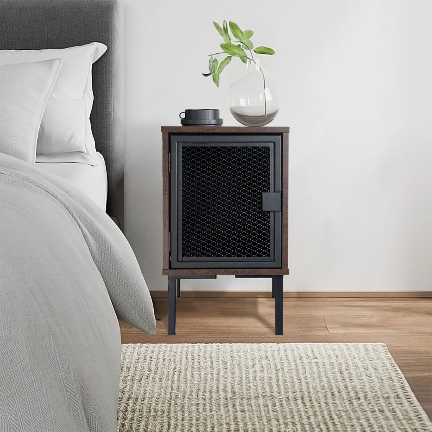 Mira Bedside Table Nasya Stone 55cm - Image 4