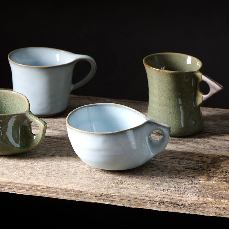 Cup 100ml Arc Green Glaze - Image 5