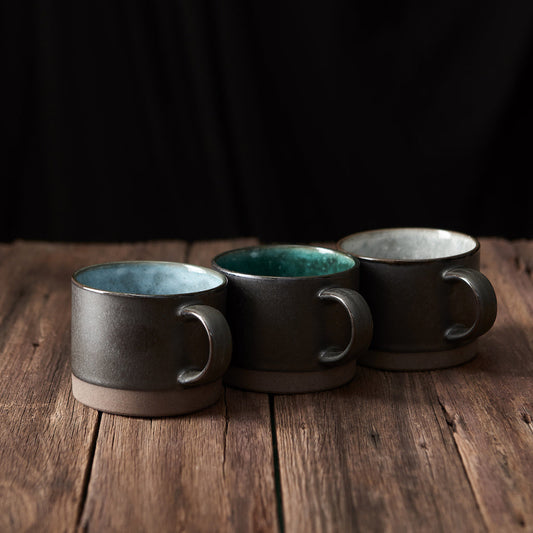 Mug with Handle 8.6cm Lake Blue Glaze - Image 2