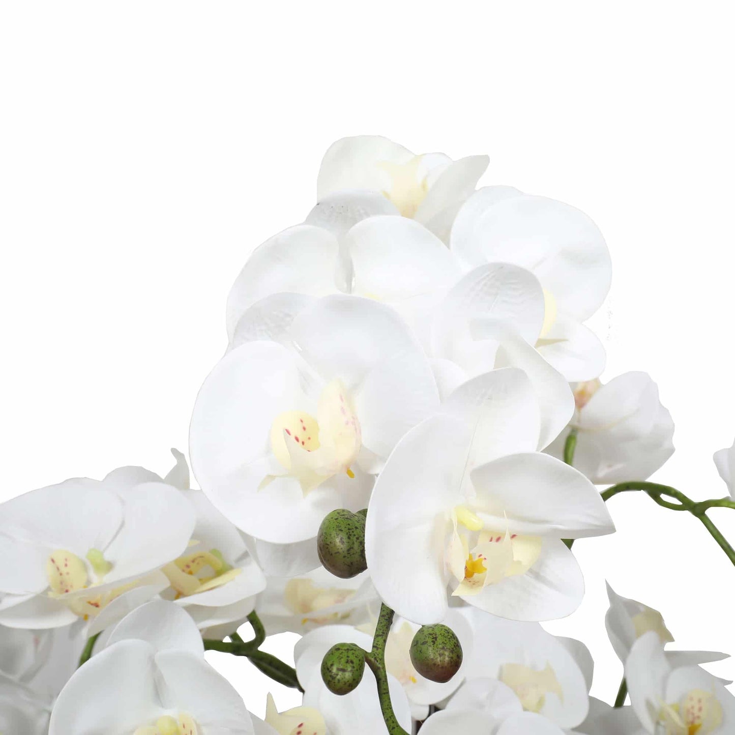 Large Multi-Stem White Potted Faux Orchid 65cm - Image 4