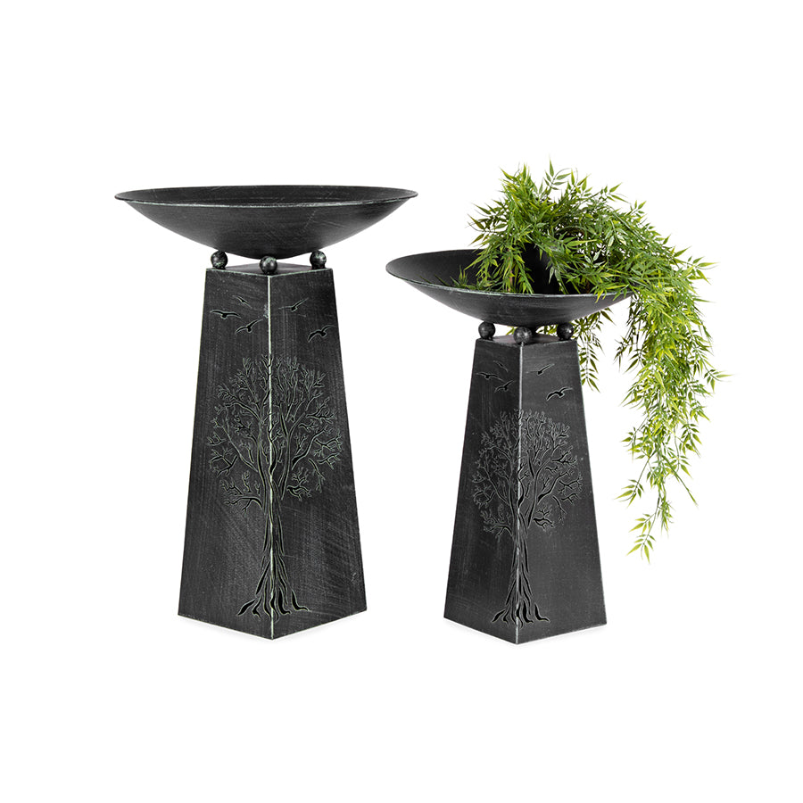 Set 2 Nested Lasercut Tree & Birds Planters 50x73cm