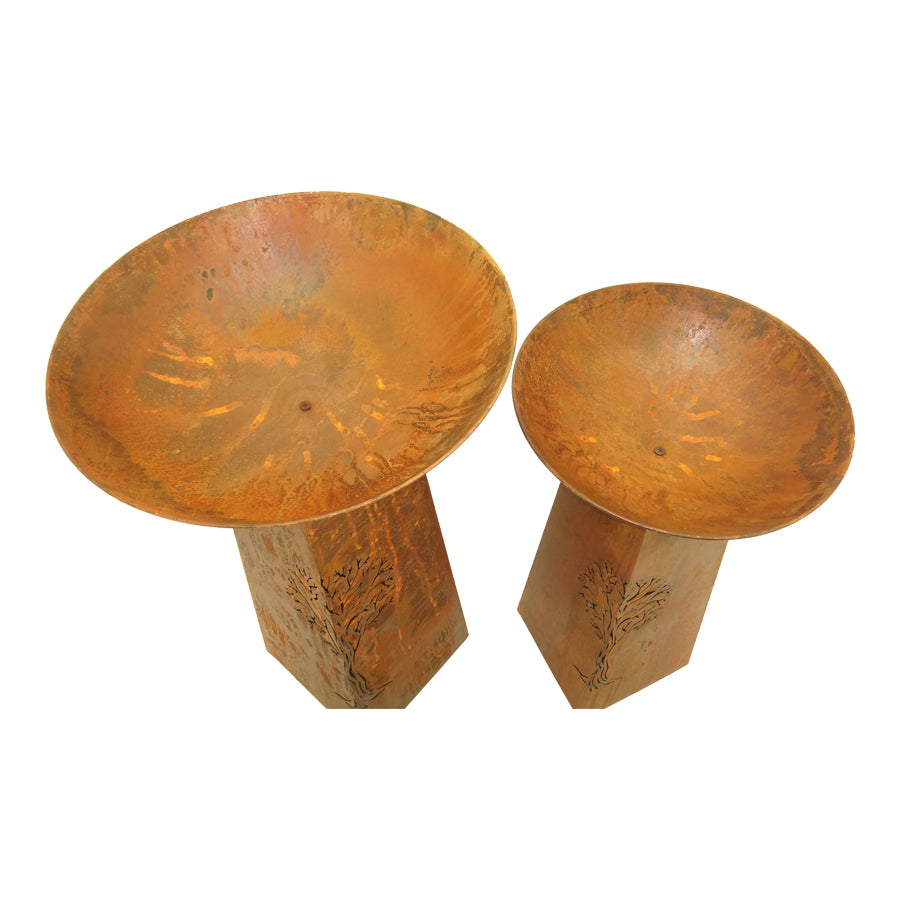 Set 2 Nested Rust Tree of Life Firebowls 83cm - Image 3