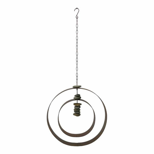 Hanging Serenity Circle w Stones 125cm