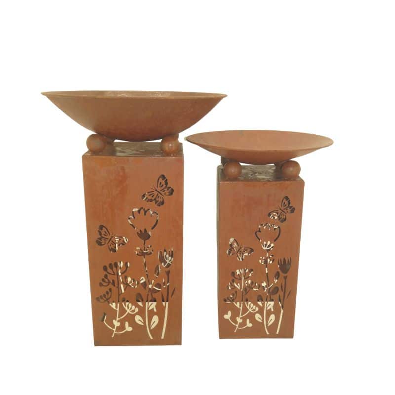 Set 2 Nested Laser Cut Butterfly Firebowls / Planters 47x72cm