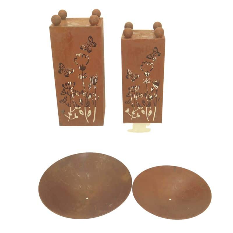 Set 2 Nested Laser Cut Butterfly Firebowls / Planters 47x72cm - Image 4