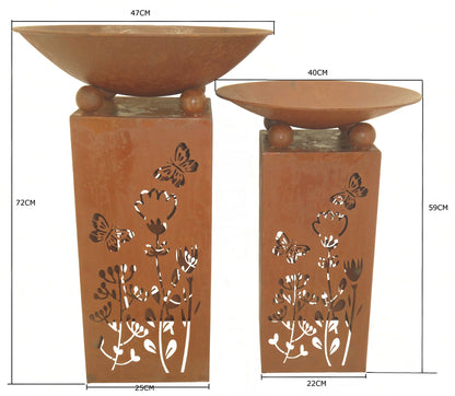 Set 2 Nested Laser Cut Butterfly Firebowls / Planters 47x72cm - Image 5