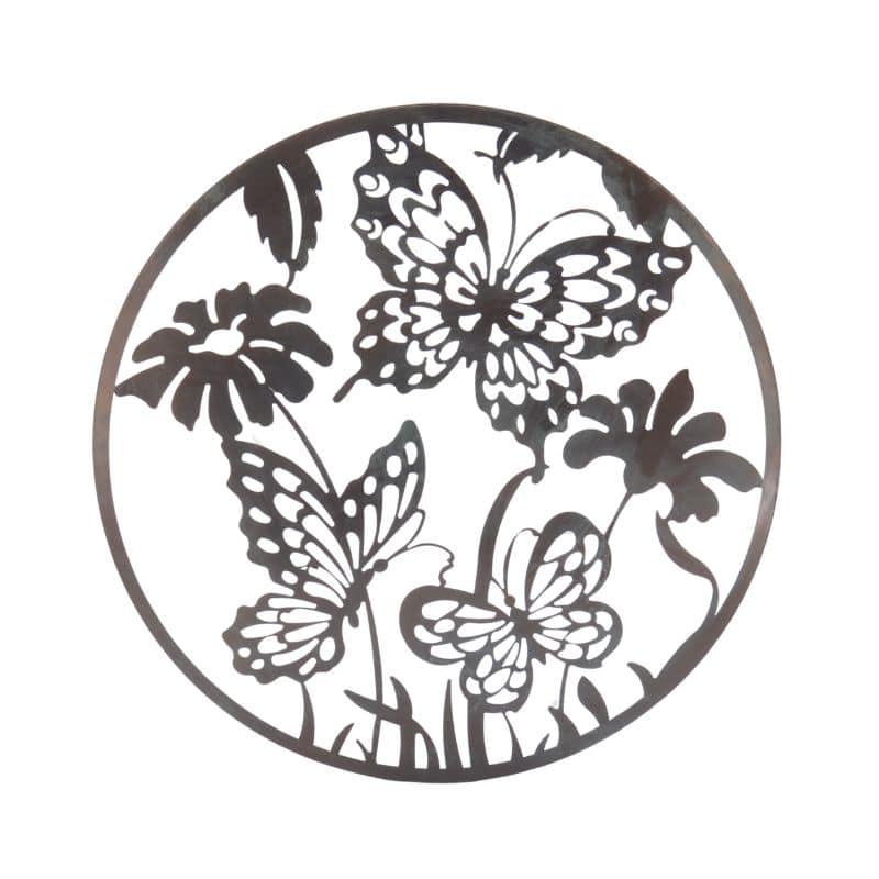 Laser Cut Round Butterflies Wall Art 60cm