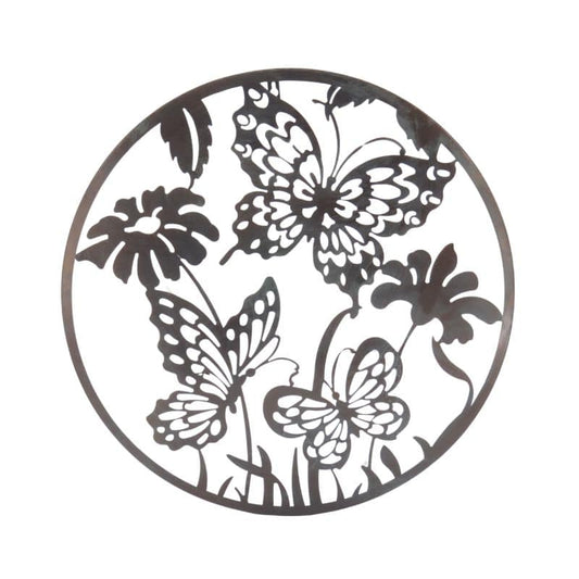 Laser Cut Round Butterflies Wall Art 60cm