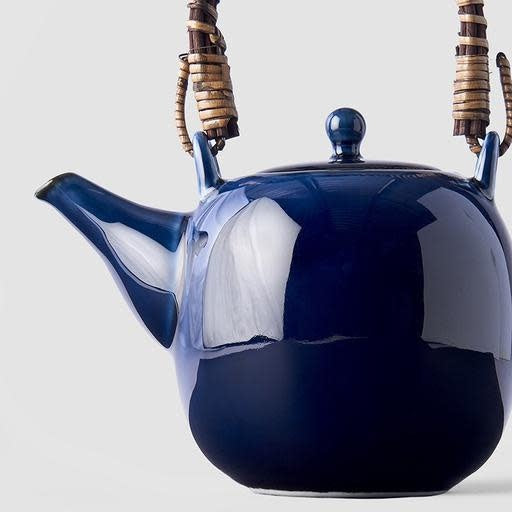 Teapot 11cm Sapphire Blue Glaze - Image 2