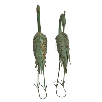 Set 2 Asst Crane Bird Statues 101cm - Image 2