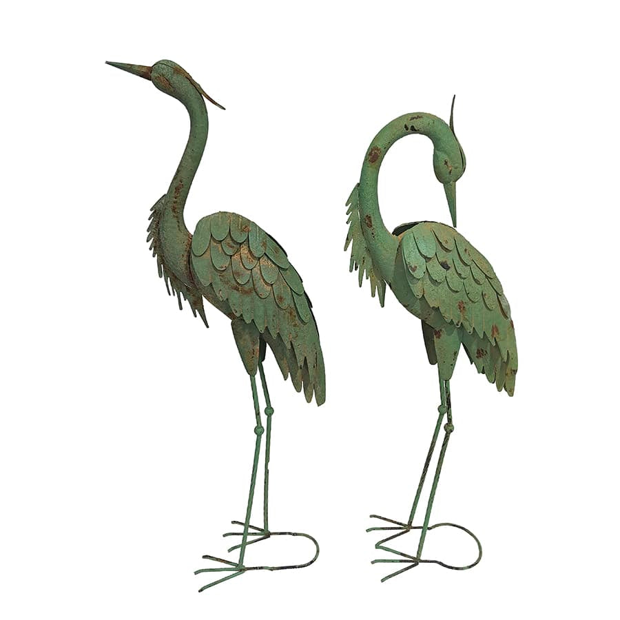 Set 2 Asst Crane Bird Statues 101cm - Image 3