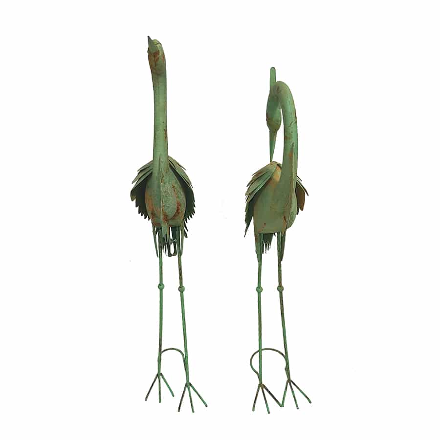 Set 2 Asst Crane Bird Statues 101cm - Image 4