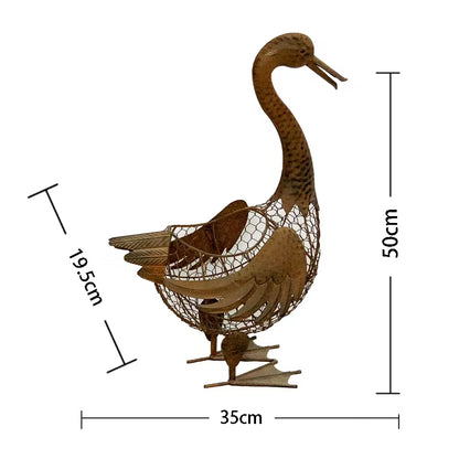 Decorative Duck Egg Basket / Storage 51cm - Image 4